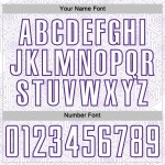 Geometric Shape Uniform Sports Custom White Purple Sublimation Soccer Jersey