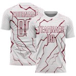 Lightning Crimson Jersey Sports Soccer White Uniform Sublimation Custom