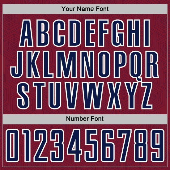 Custom Crimson Uniform Navy-White Sports Shape Geometric Sublimation Soccer Jersey