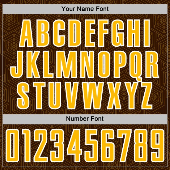 Sublimation Jersey Brown Shape Sports Geometric Uniform Gold-White Soccer Custom